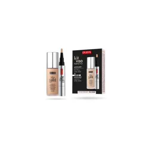 Jabel Profumeria Pupa Kit - Active Light 009 Porcelain Pelli Chiare + Correttore Stick