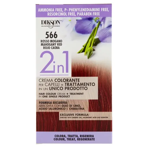 Jabel Profumeria Dikson - 2in1 Crema Colorante Senza Ammoniaca N.566 Rosso Mogano