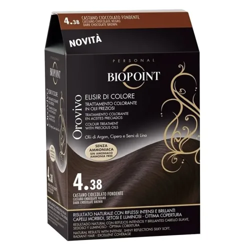 Jabel Profumeria Biopoint - Orovivo Trattamento Colorante n4.38 Castano Cioccolato Fondente