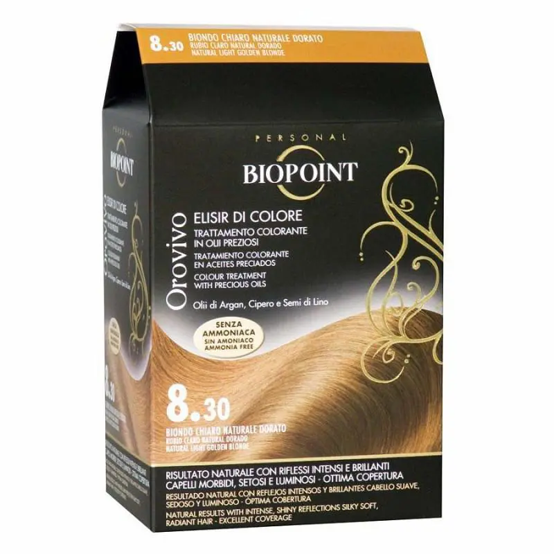 Jabel Profumeria Biopoint - Orovivo Trattamento Colorante n8.30 Biondo Chiaro Naturale Dorato