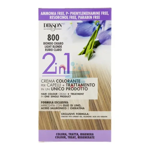Jabel Profumeria Dikson - 2in1 Crema Colorante Senza Ammoniaca N.800 Biondo Chiaro
