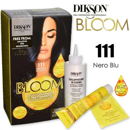 Jabel Profumeria Dikson - Bloom Crema Colorante Senza Ammoniaca N.111 Nero Blu