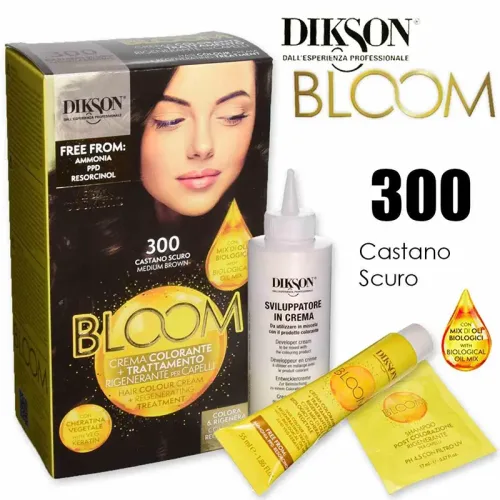 Jabel Profumeria Dikson - Bloom Crema Colorante Senza Ammoniaca N.300 Castano Scuro