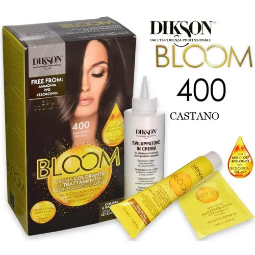 Jabel Profumeria Dikson - Bloom Crema Colorante Senza Ammoniaca N.400 Castano