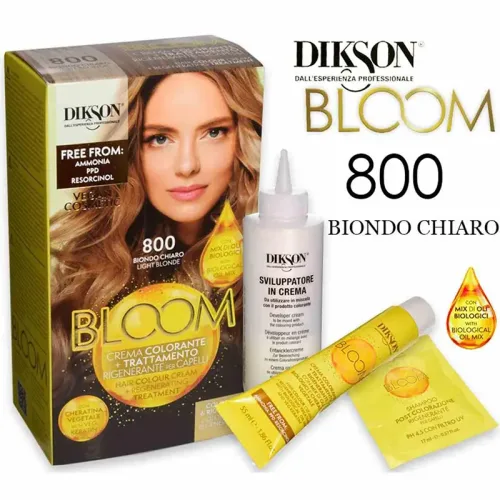 Jabel Profumeria Dikson - Bloom Crema Colorante Senza Ammoniaca N.800 Biondo Chiaro