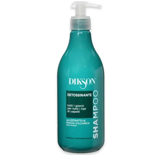 Jabel Profumeria Dikson - Shampoo Detox Roccia Vulcanica Senza Siliconi con Dosatore 500ML
