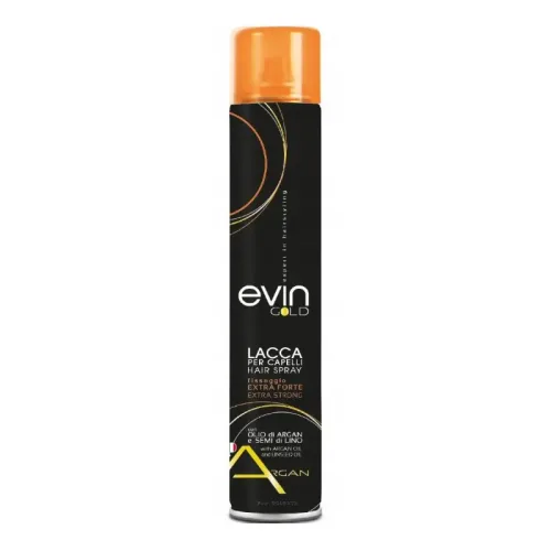 Jabel Profumeria Evin Gold - Lacca Per Capelli Fissaggio Extra Forte Argan Spray 750ML