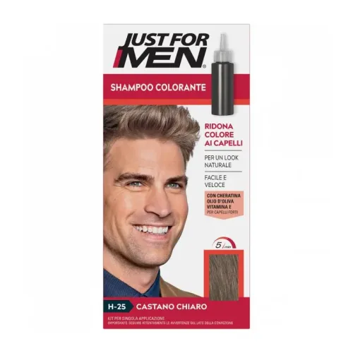 Jabel Profumeria Just For Men - Shampoo Colorante Castano Chiaro H-25