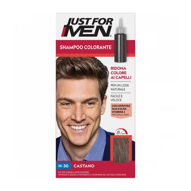Jabel Profumeria Just For Men - Shampoo Colorante Castano H-30
