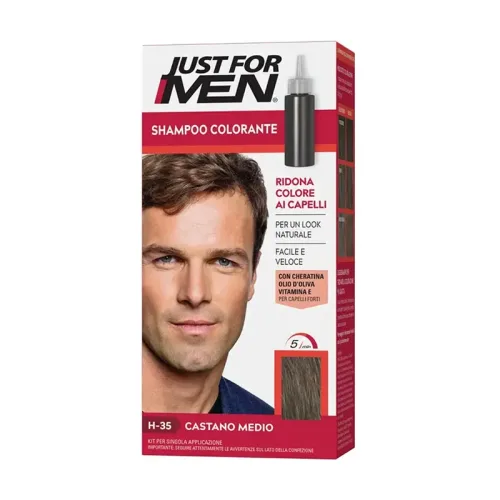 Jabel Profumeria Just For Men - Shampoo Colorante Castano Medio H-35
