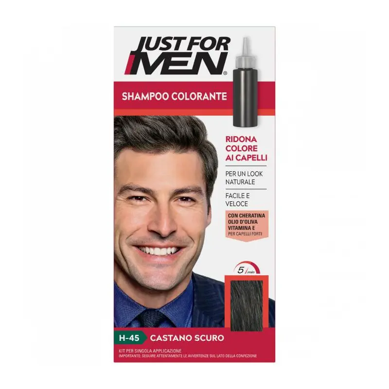 Jabel Profumeria Just For Men - Shampoo Colorante Castano Scuro H-45