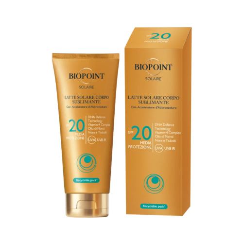 Biopoint-Latte corpo sublimante-spf20-Jabel Profumeria