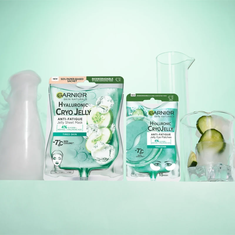 Jabel Profumeria-Garnier - Maschera contorno occhi- Skinactive Cryo Gelly - Patch occhi anti-fatica